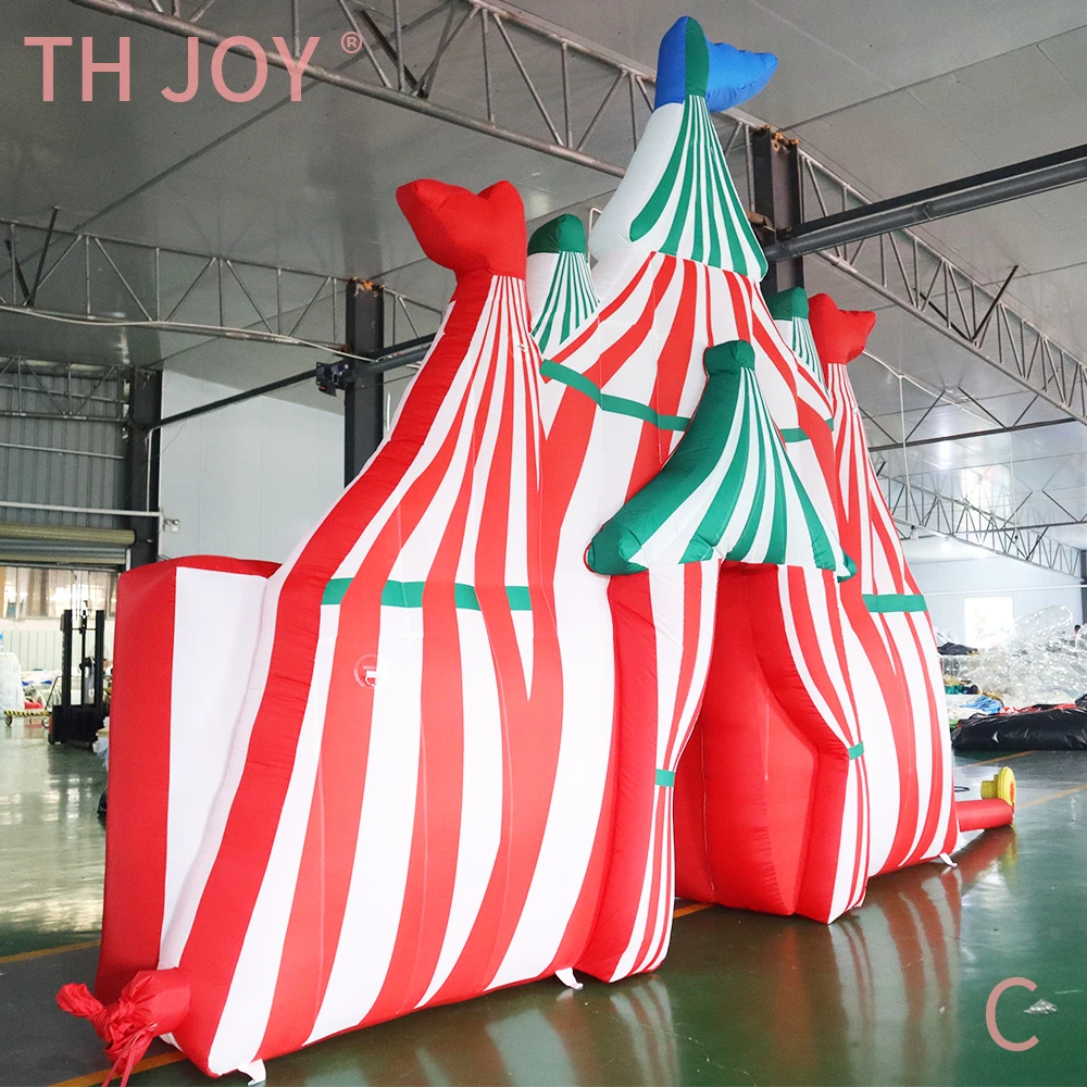 Arche de cirque gonflable de carnaval, décoration extérieure, clown gonflable, porte de bienvenue pour fête