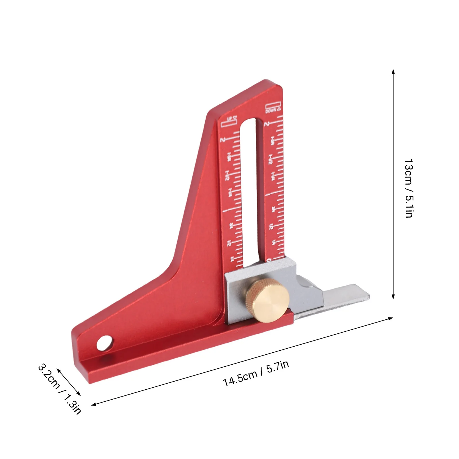 Table Saw Height Measuring Ruler Table Saw Height Gage Inch Measuring Ruler Home Woodworking Height Measurement Tool with Magnet