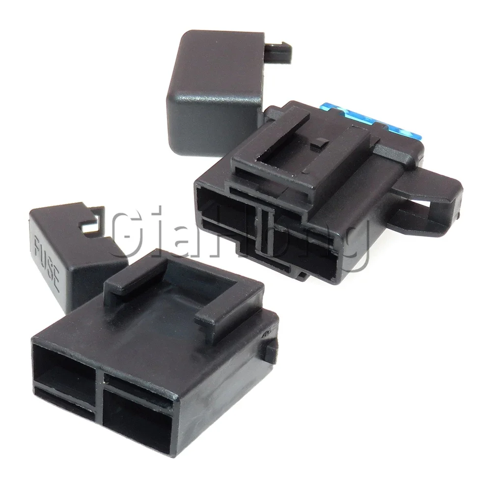 1 Set Middle AC Assembly Automobile Fuse Holder Medium Car Insurance Socket Black Lighter Frontal for Standard Fuses
