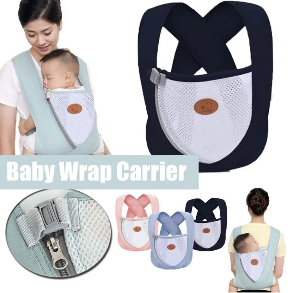 Newborn Front Holding Baby Wrap Carrier Infant Kangaroo Bag Cotton Infant Backpacks Mesh Horizontal Holding Type