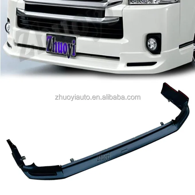 Custom TRD Style Front Bumper Lip For Toyota Hiace Accessories 200 Van Commuter Bus Modified Parts Wide Body Kit