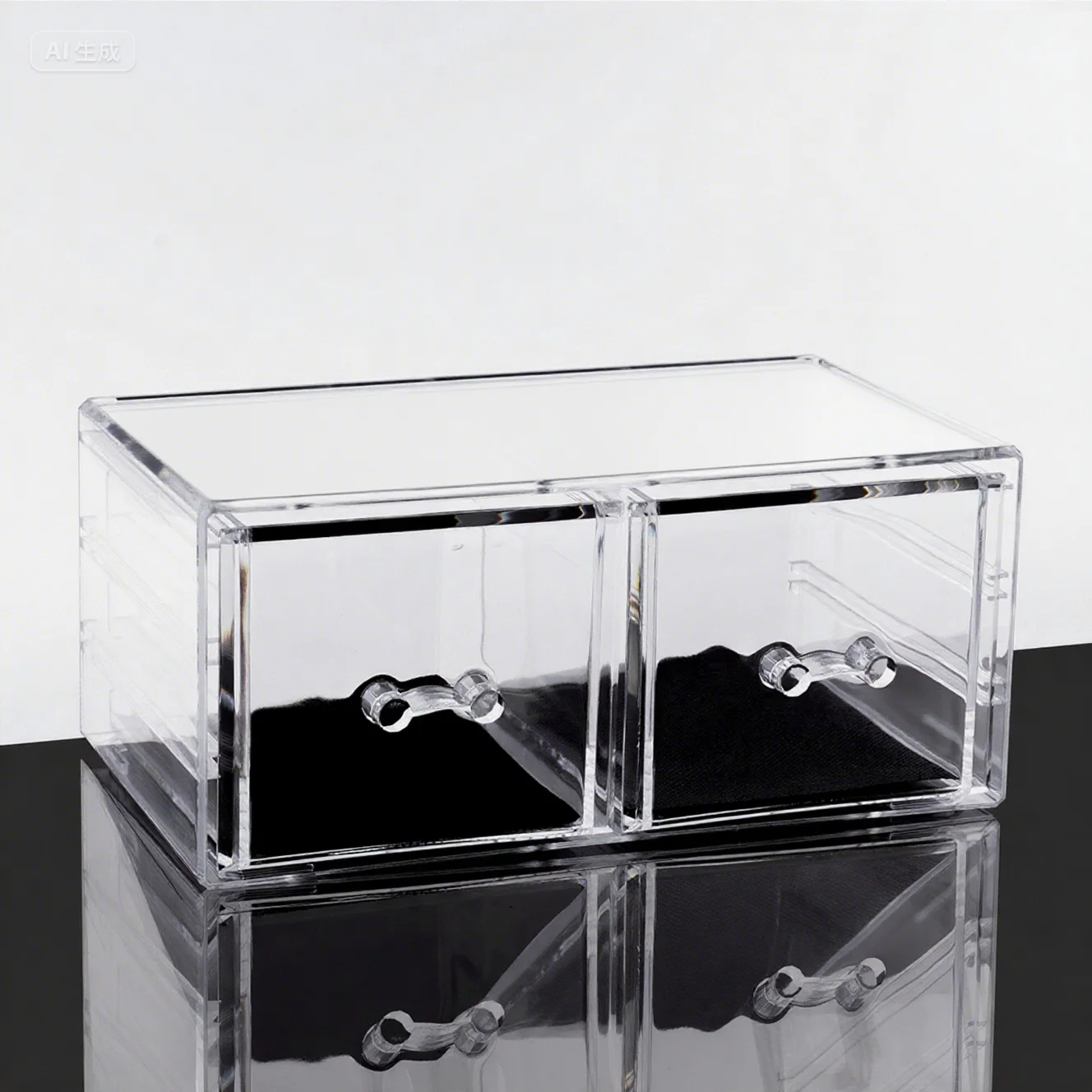 Frebeauty Extra Large acrylique boîte à bijoux pour femmes filles clair velours boucle d'oreille organisateur avec anneaux vitrine colliers Holde