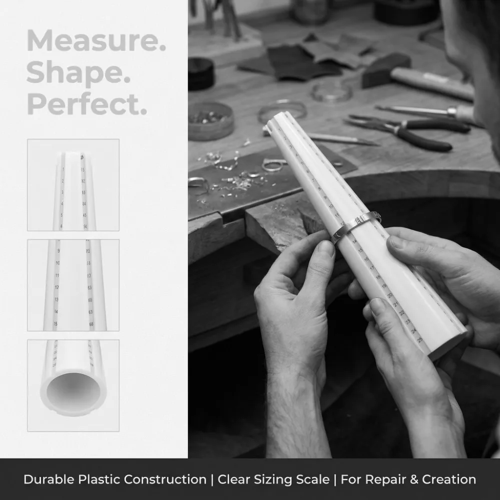 Lightweight Plastic Bracelet Mandrel Round Durable Jewelry Tool High Quality Multi-use Measuring Tool Size Measuring