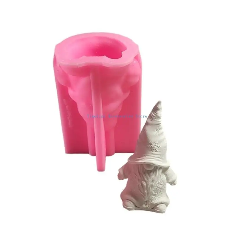 

97QE Silicone Mold for Gnome Figurine Shaped Christmas Decoration Jewelry Making Tool