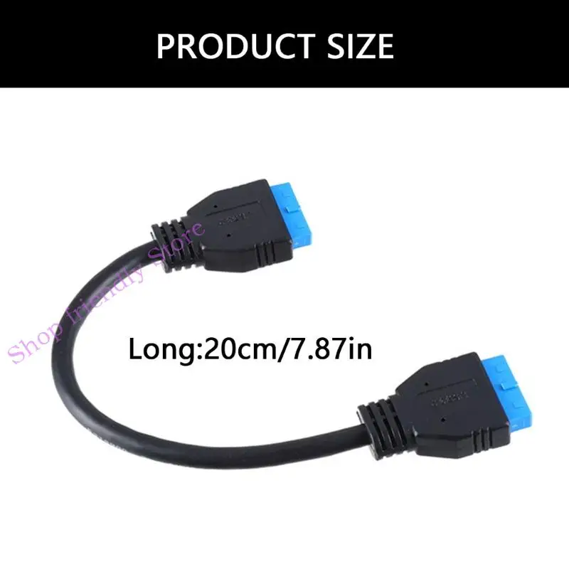 594A USB3.0 Hub 19pin 1 a 2 Extensão do cabeçalho com o modular da placa -mãe modular Dados transmissão dados do