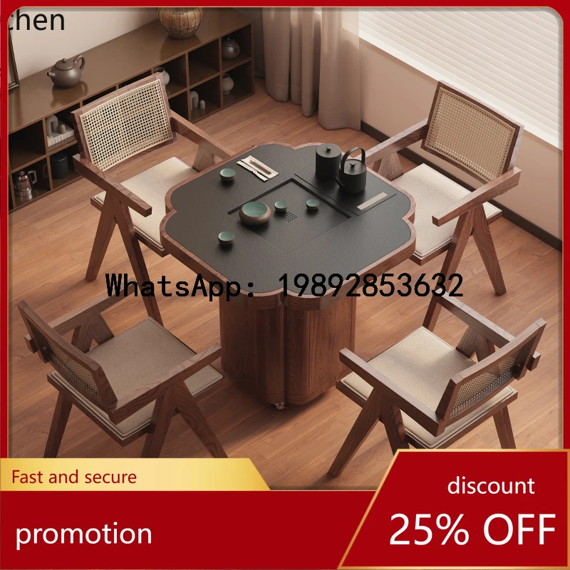 

AA средневековый четырехлистный клевер из цельного дерева передвижной чайный столик для гостиной чайный шкаф балкон небольшой чайный столик журнальный столик