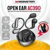 Monster Open Ear AC390 Sports Bluetooth Earphones DNS Noise Cancelling Bluetooth 6.0 Headphone OWS Wireless Headsets with Mic
