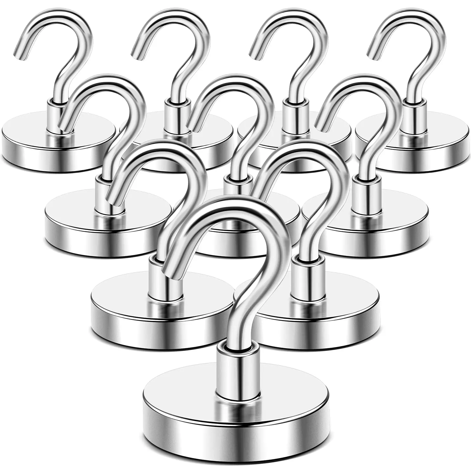 Hooks for Hanging String Lights, Black Magnetic Hooks 30lbs+ Magnet Hook Cruise Cabin Ship Essentials Heavy Duty Strong Magnets