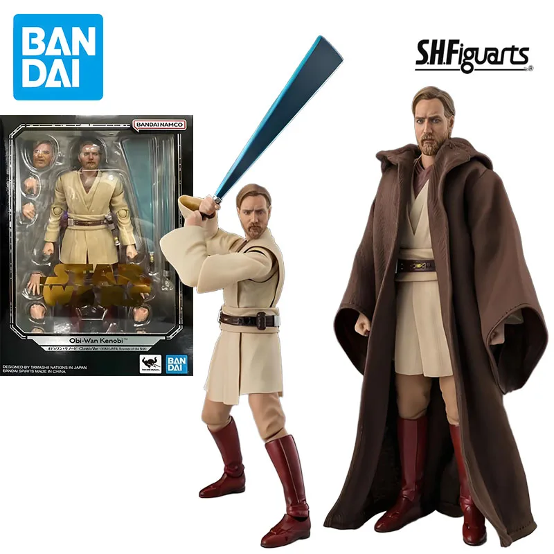 BANDAI Oryginalny ZESTAW MODELARSKI GUNDAM SHF Obi-Wan Kenobi Yoda Figurka Akcji Anime Model do Składania Zabawki Modelarskie Prezenty dla Chłopców Kolekcjonerskie