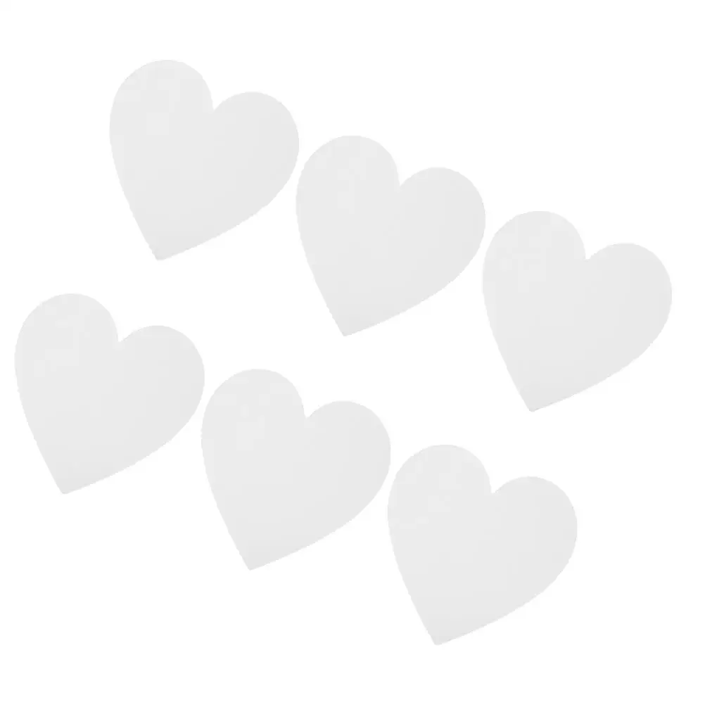 

6 Pcs Oil Painting Board Drawing Boards for Students Crafted Wooden Heart Shaped Plate Convenient Blank Frames