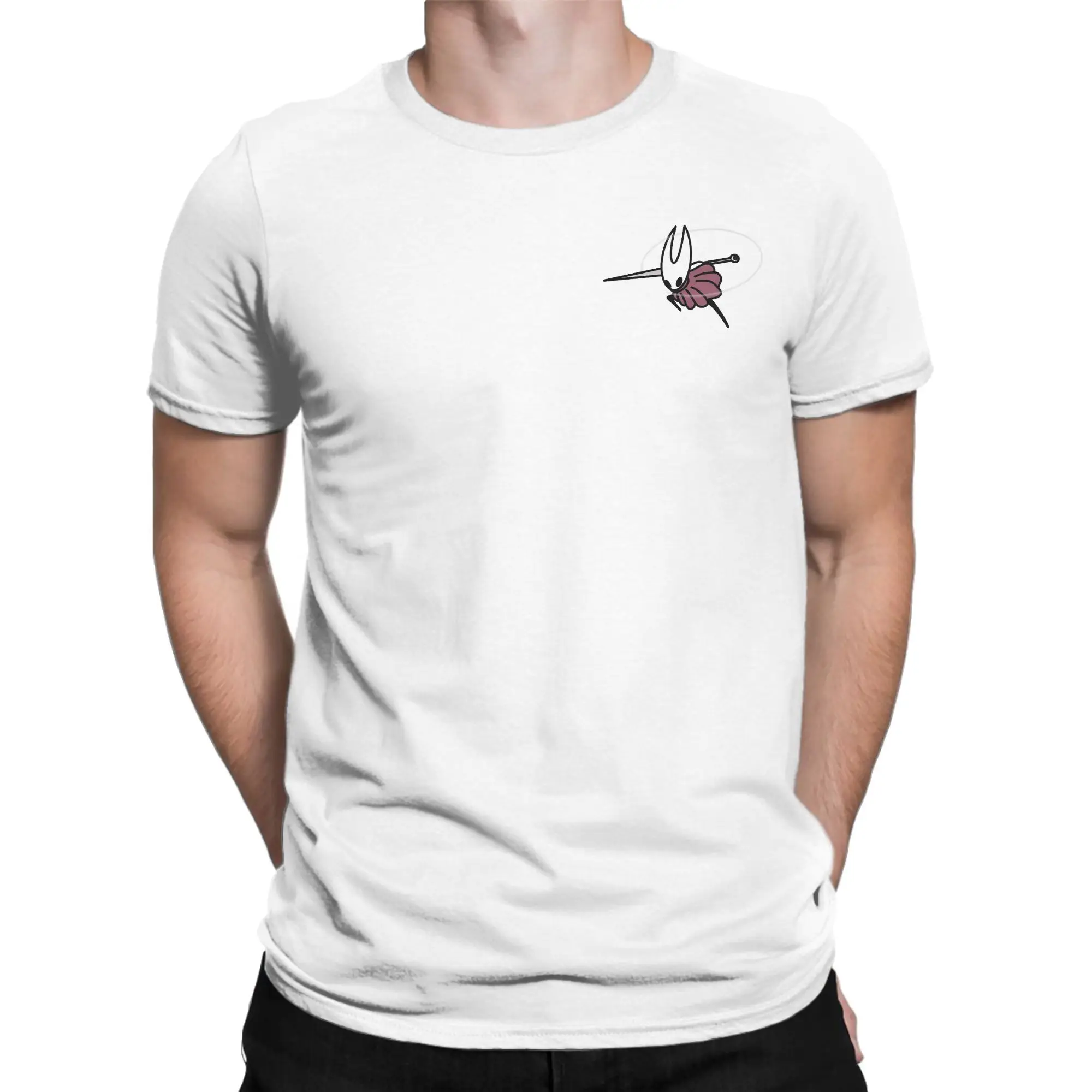 Men's T-Shirts Hornet Hollow Knight Silksong Vintage 100% Cotton Tee Short Sleeve Adventure Game T Shirt O Neck Clothes Present