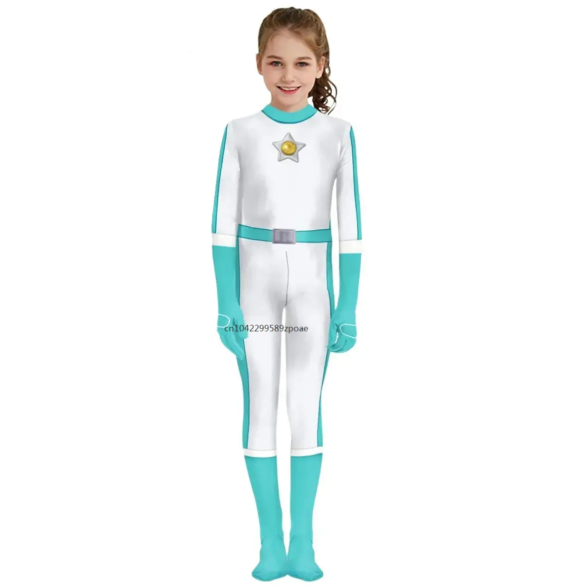 Kids Girls Princess Cosplay Costume Spandex Zentai body bambini Halloween tuta Holiday Party Performance 2024