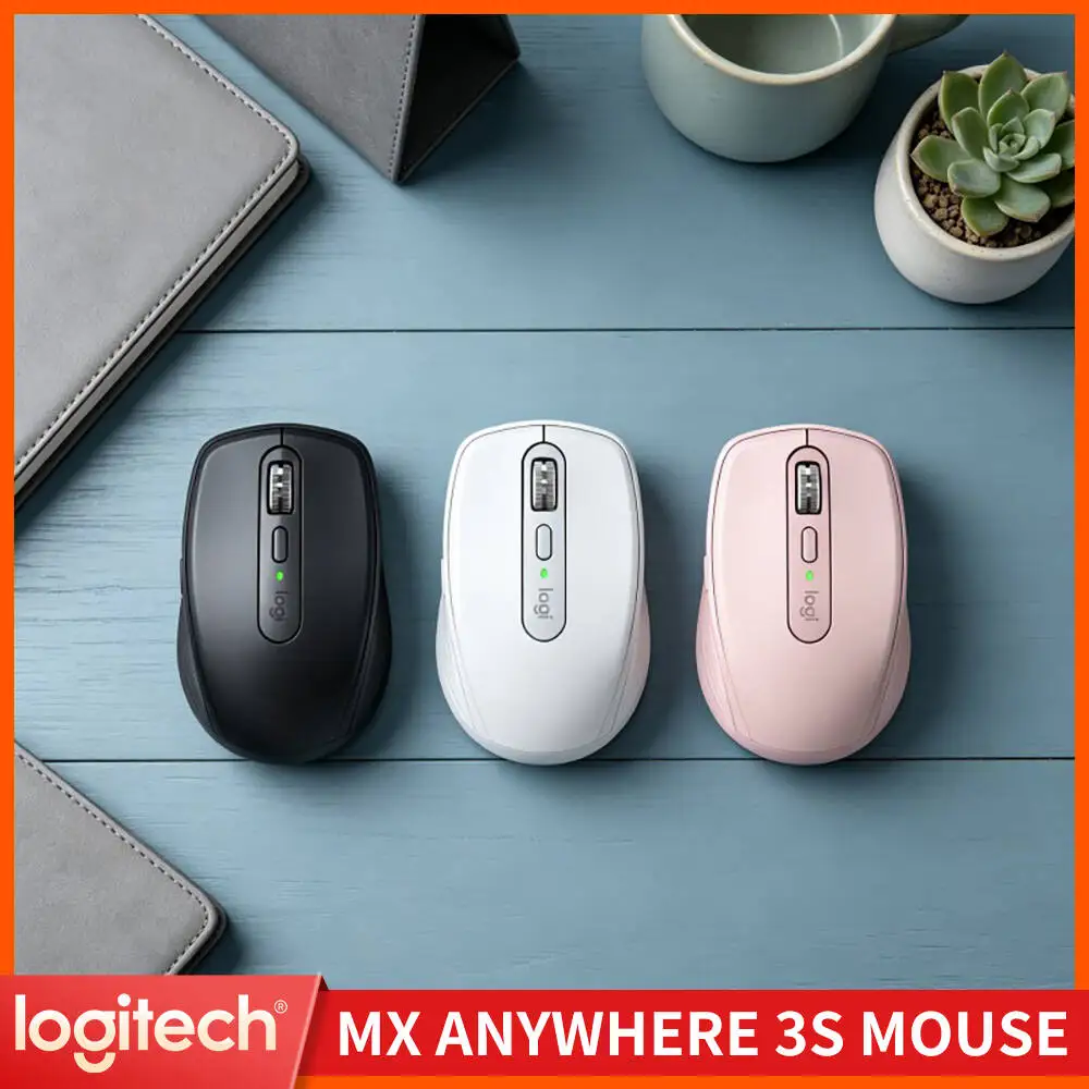 Travel-Friendly MX Anywhere 3S Mouse - 8K DPI 3-Device Bluetooth Quick Charge Perfect for Book Short Trip On-site Task Roster