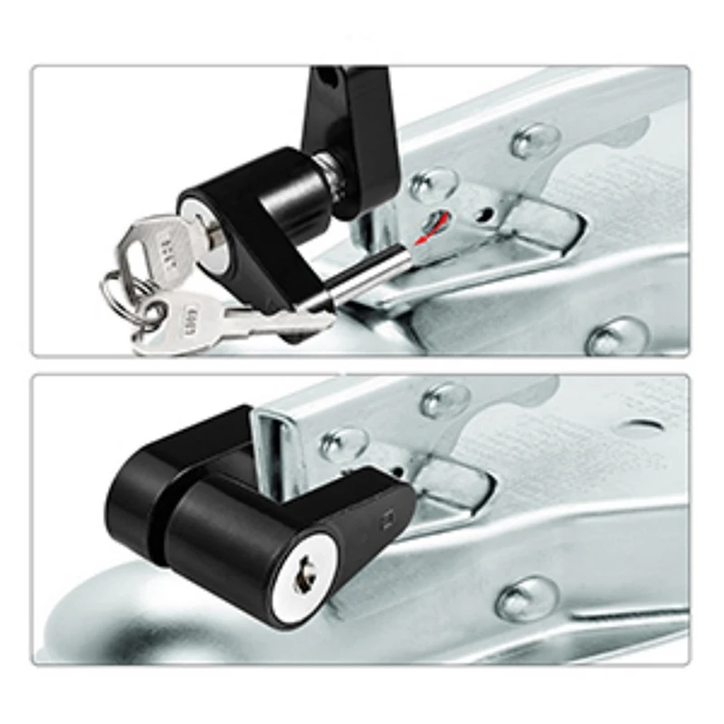 1 Set Tow Boat RV Truck Car Parts Zinc Alloy 1/4" Trailer Hitch Coupler Lock Anti-theft Locking Hauling Security Towing Tow Bar