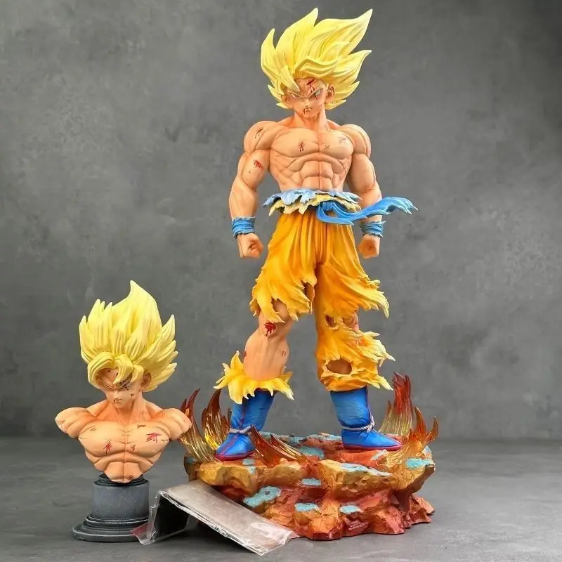 2025 Nuovo CK Dragon Ball Z Son Goku Figura Teste Sostituibili Base Led Super Saiyan Goku Action Figures Modalità Collezione Giocattolo Regalo