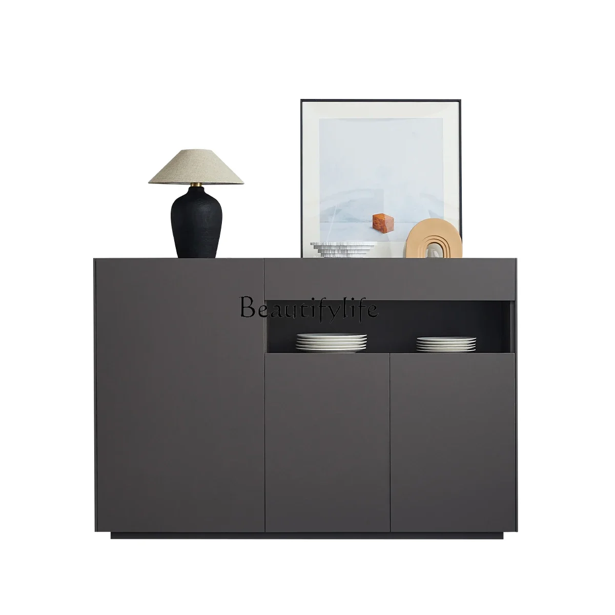 

FG26Italian minimalist side cabinet, premium gray light luxury storage decoration, modern simplicity