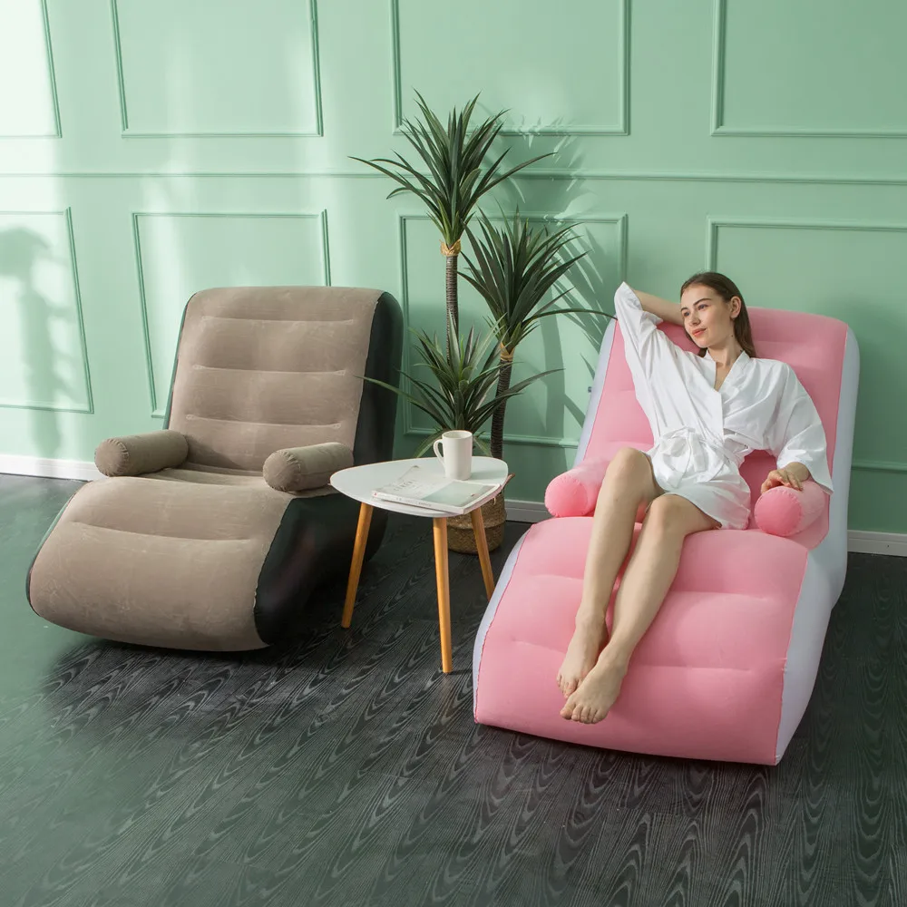 

2025 inflatable lazy sofa fashionable and comfortable lunch break recliner indoor foldable leisure S-type