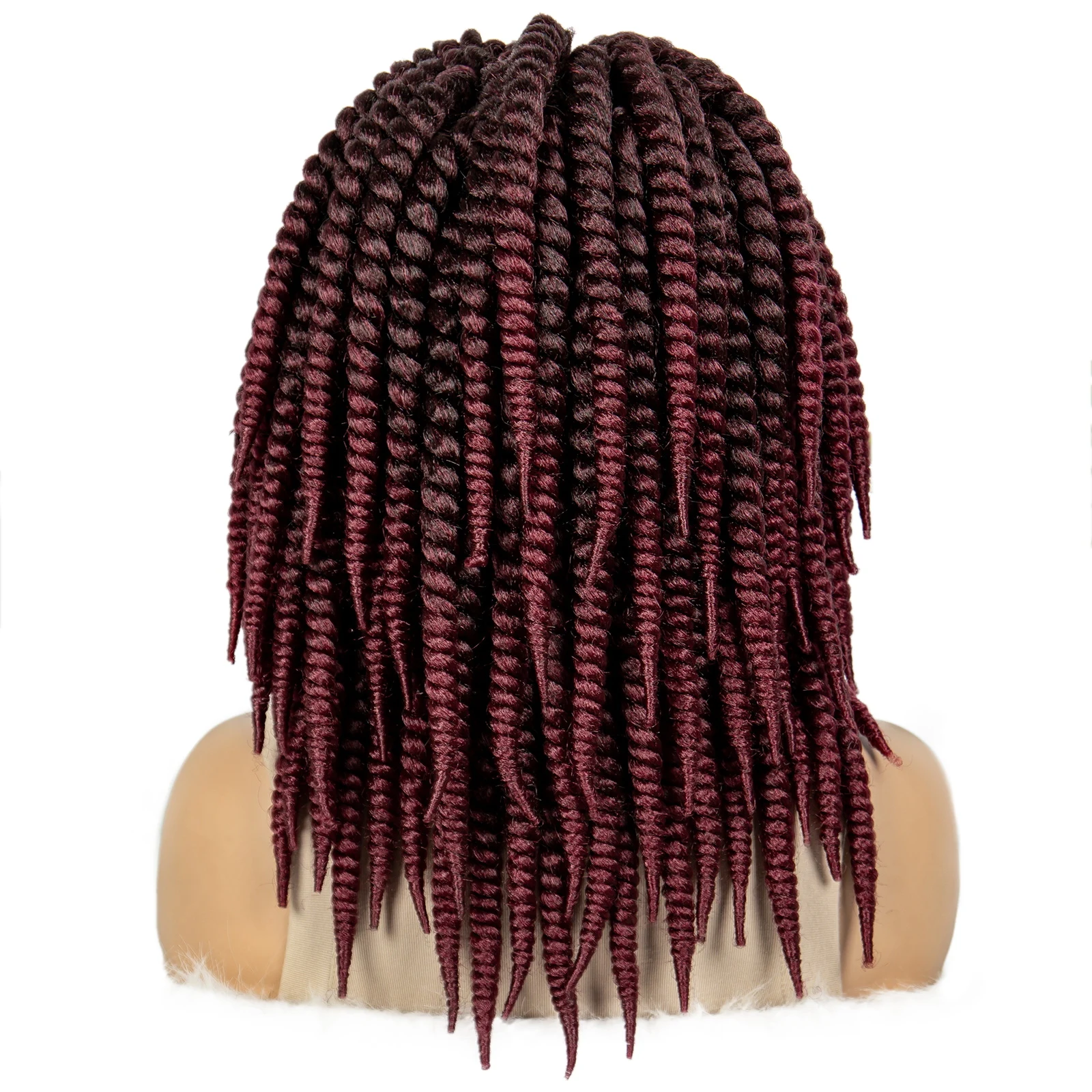 วิกผมถักเปียแบบกล่อง 16 นิ้ว แบบไร้ปม HD วิกผมลูกไม้ถักเปียแบบเต็มศีรษะสำหรับผู้หญิง วิกผมถักเปียแบบโครเชต์พร้อมผมเบบี้แฮร์