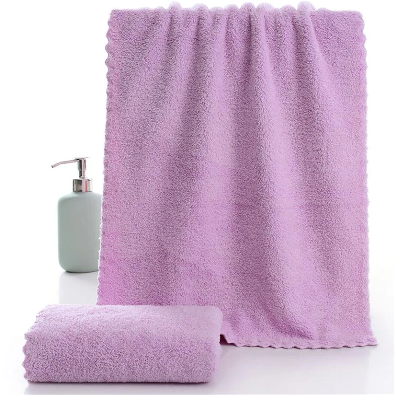 Home Textile Towel Soft Dry Hair Water Absorbent Double-sided Coral Velvet Microfiber Towel Bath Car Washing Cleaning Supplies