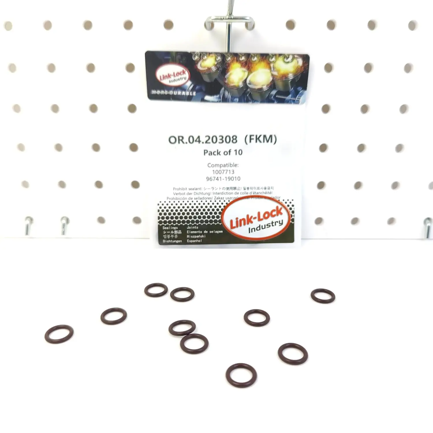 LINK-LOCK 10PCS OR.04.20308 FKM Viton Sealing O-Ring Kit of Oil Dipstick 1007713 96741-19010 for FORD for TOYOTA