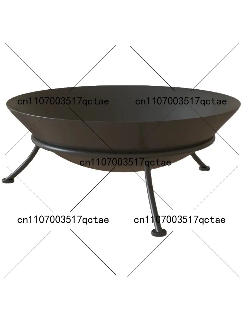 47/60cm Forged Iron Fire Pit Portable Indoor Outdoor Bonfire Table for Patio Garden