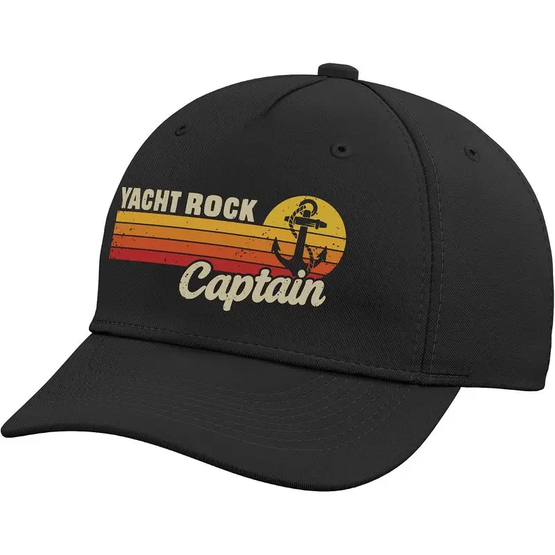 Yacht Rock Captain Pontoon Boat Music Retro Boating Adjustable Baseball Hat