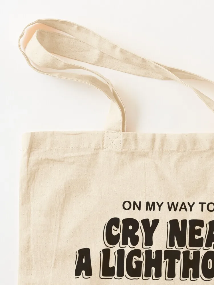 Cry Near a Lighthouse Tote Bag tote bag men's Custom bag Shopping bags canvas tote