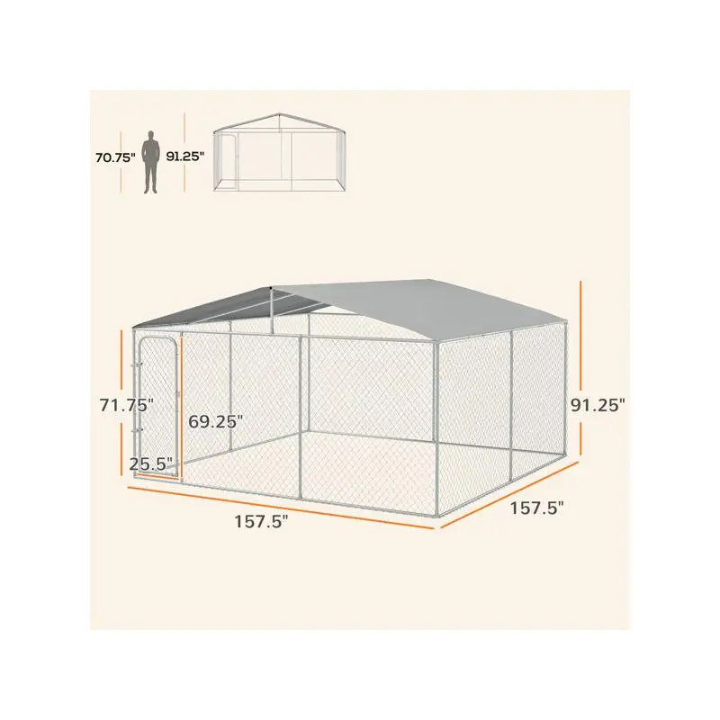 بيت الكلب - بيت الحيوانات الأليفة الداخلي والخارجي، تصميم بلاستيكي متين، سهل التنظيف، مقاوم للطقس، مقاس كبير لجميع السلالات
