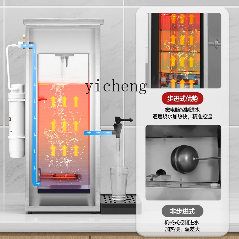 Tqh  Boiler Commercial Water Dispenser Milk Tea Shop Water Heater Step-by-Step Hot Water Dispenser Bar Counter