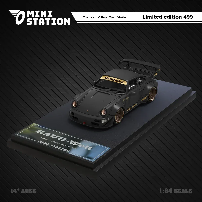 Mini Station 1:64 RWB 964 /Beetle Tagar / T1 Van Stella Artois Matte Black limited499 Diecast Model Car