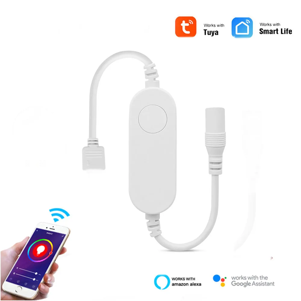 DC12V/24V Tuya APP Wifi RGB LED Controller Współpracuje z Alexa/Google Home/Smart Life dla 4-pinowych taśm LED DC12V-24V RGB