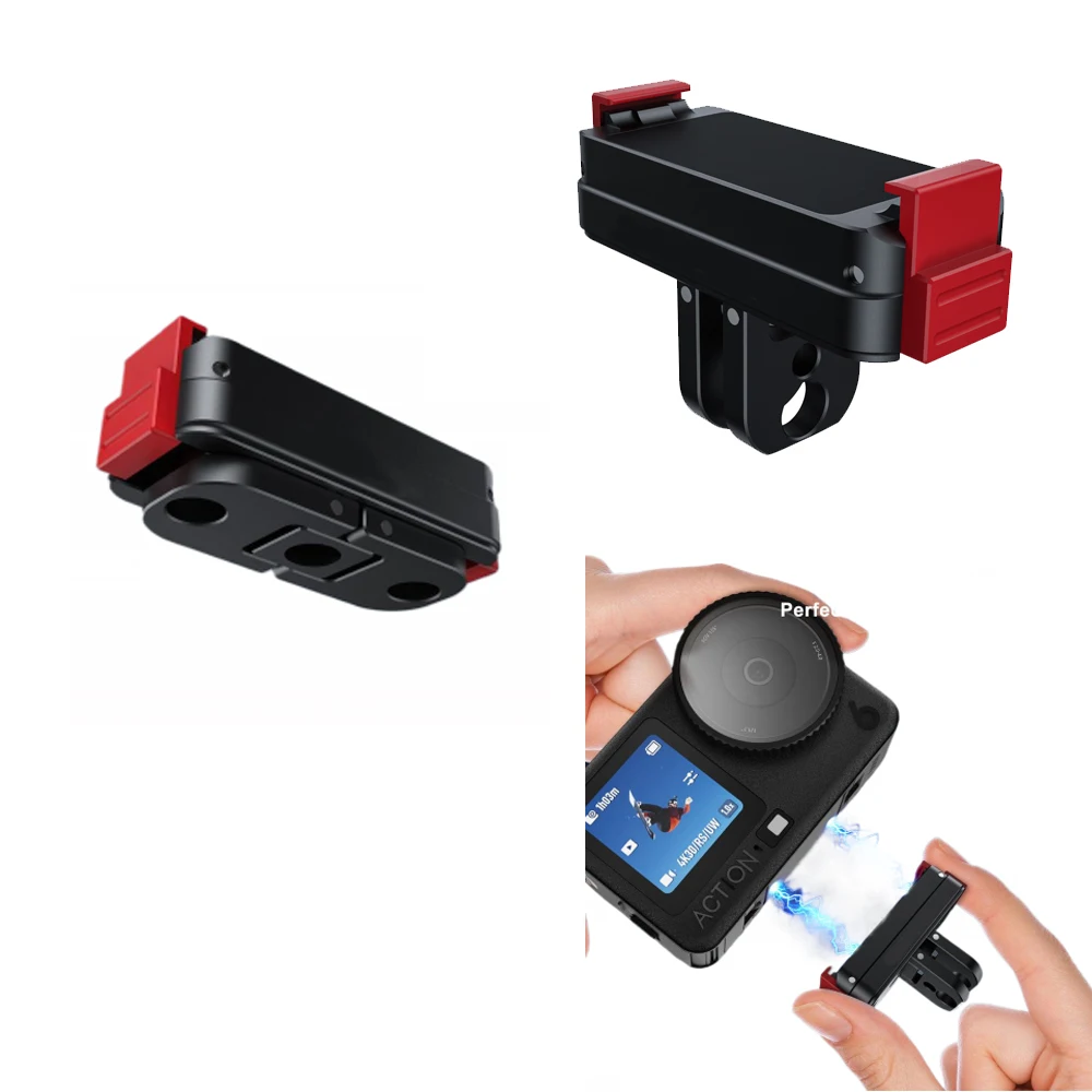 

Magnetic Quick Release Mount Adapter for DJI Osmo Action6,Aluminum Camera Stand Base Foldable Plate Expansion Mount Fixed Holder