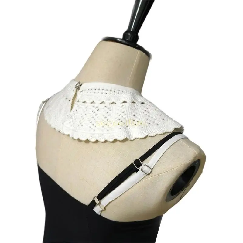 31BF طوق شال متماسك قابل للتعديل مع تطريز دقيق أنيق بالإضافة إلى السترات العلوية قطعة مريحة للحفلات