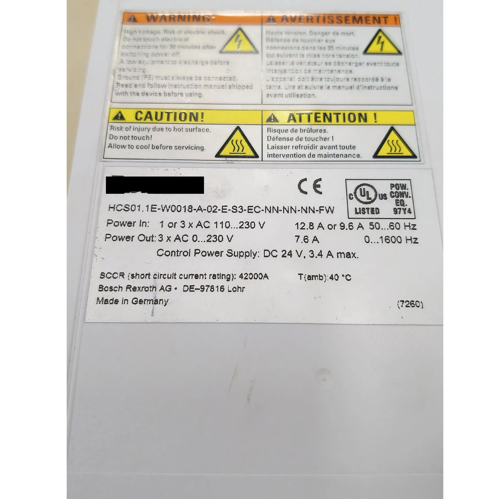 Servo Drive HCS01.1E-W0018-A-02-E-S3-EC-NN-NN-NN-FW com garantia