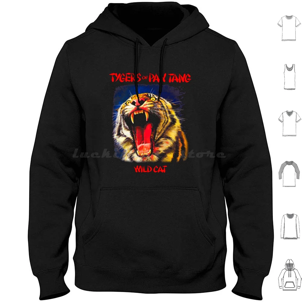 Wild Cat By Tygers Of Pan Tang-Classic Old School Heavy Metal Nwobhm Hoodies Long Sleeve Heavy Metal Nwobhm Headbanger