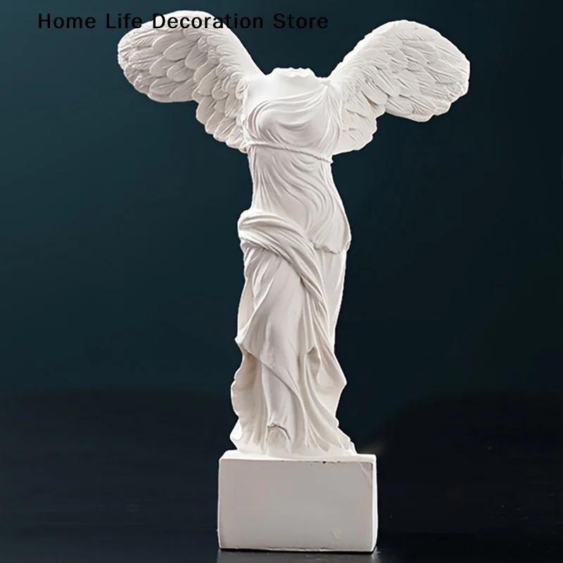 Greek Goddess Of Victory Character Statue Angel Wing Art Figurine Decoration Home Office Deskstop Decor Resin Sculpture Ornament - view 5