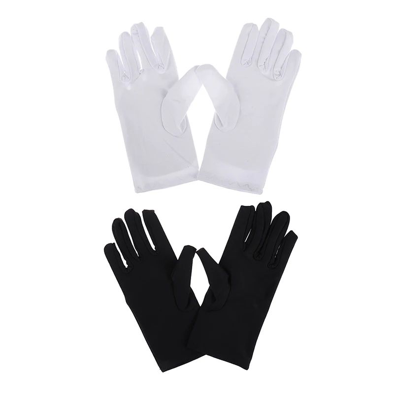 Hot sale 1 pair Cotton gloves Khan cloth Solid gloves rituals play white /black gloves