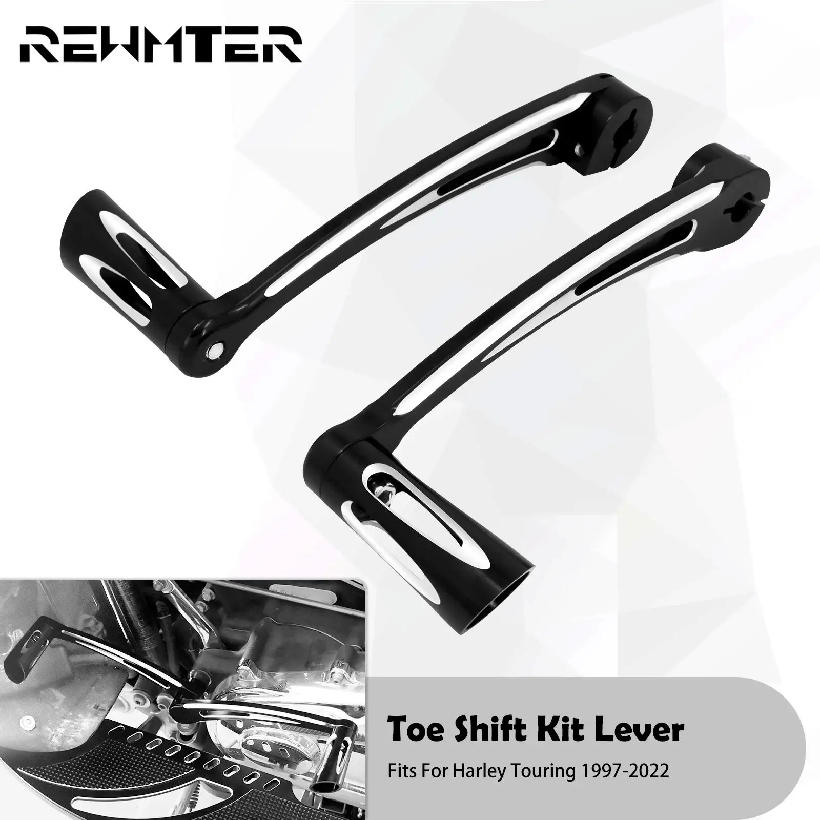 Motorcycle CNC Heel Toe Shift Lever Shifter Pegs For Harley Touring Street Electra Glide Road King FLH FLHT Softail FL Fatboy