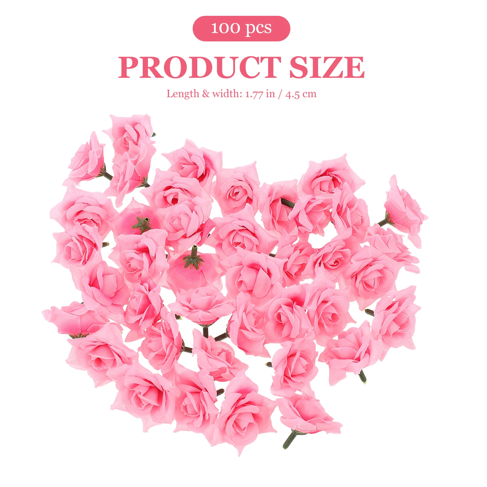 

100 Pcs Simulation Rose Head Simulated Artificial Flower Heads Wedding Decor Fake Realistic Flowers
