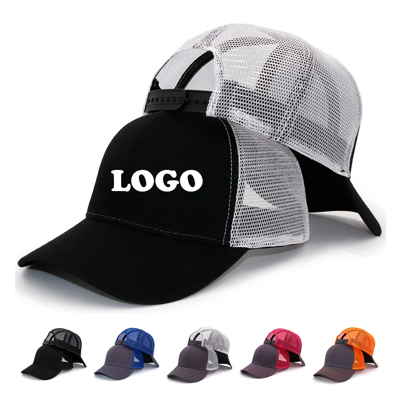 Dad Hats Custom Embroidery Logo Breathable Mesh Baseball Cap Snapback Hat Polychrome Trucker Hats Outdoor Camouflage Adjustable