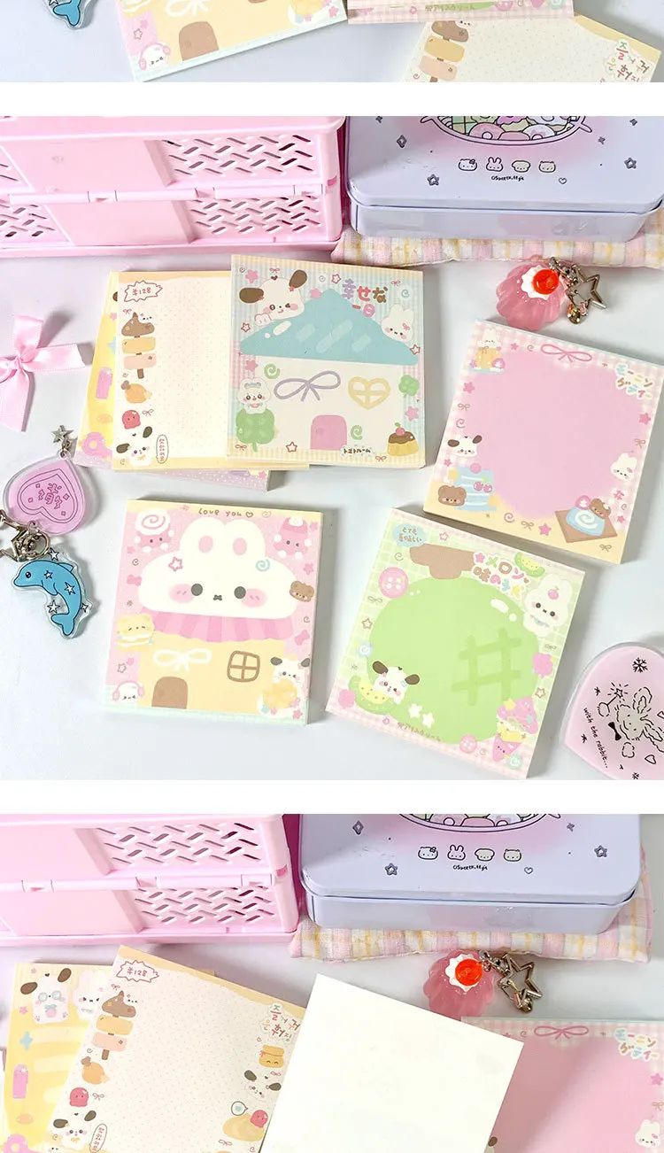 MINKYS 50 Blatt Kawaii-Notizblöcke für Welpen und Katzen, Papier, To-Do-Liste, Tagebuch, Notizpapier, DIY-Material, Schreibwaren – Detail 9