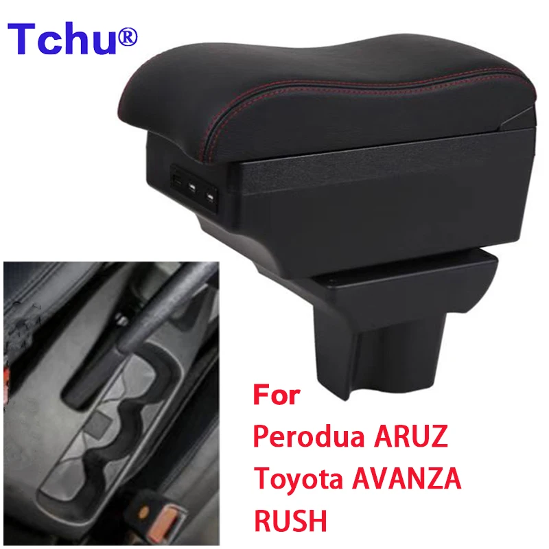 

For Perodua Aruz Armrest For RUSH armrest For TOYOTA AVANZA Armrest box Modification Parts Add Storage Box Car Accessories USB