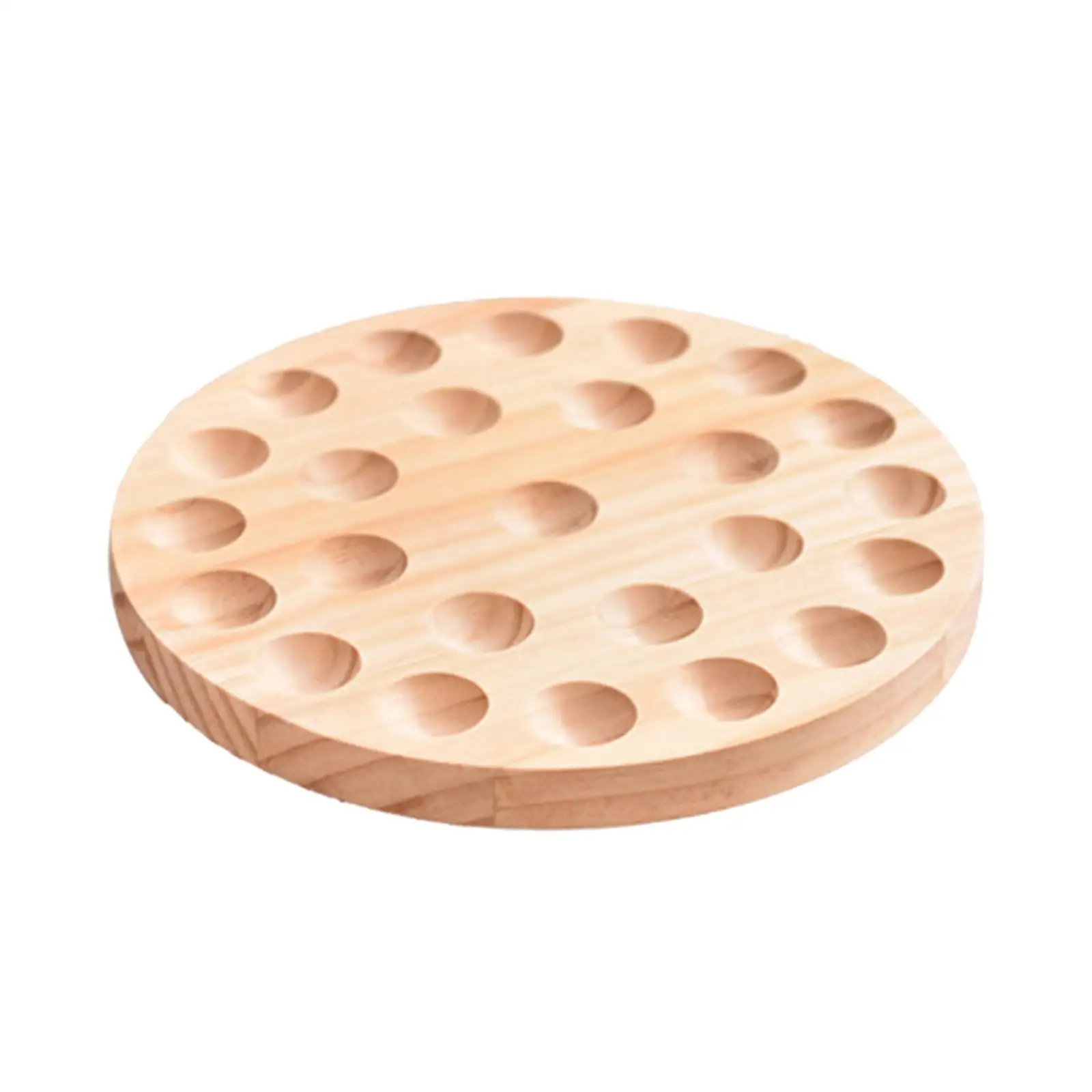 

Wooden Egg Holder Egg Container Round Multipurpose Egg Organizer Rack Egg Tray for Cabinet Restaurant Kitchen Tabletop