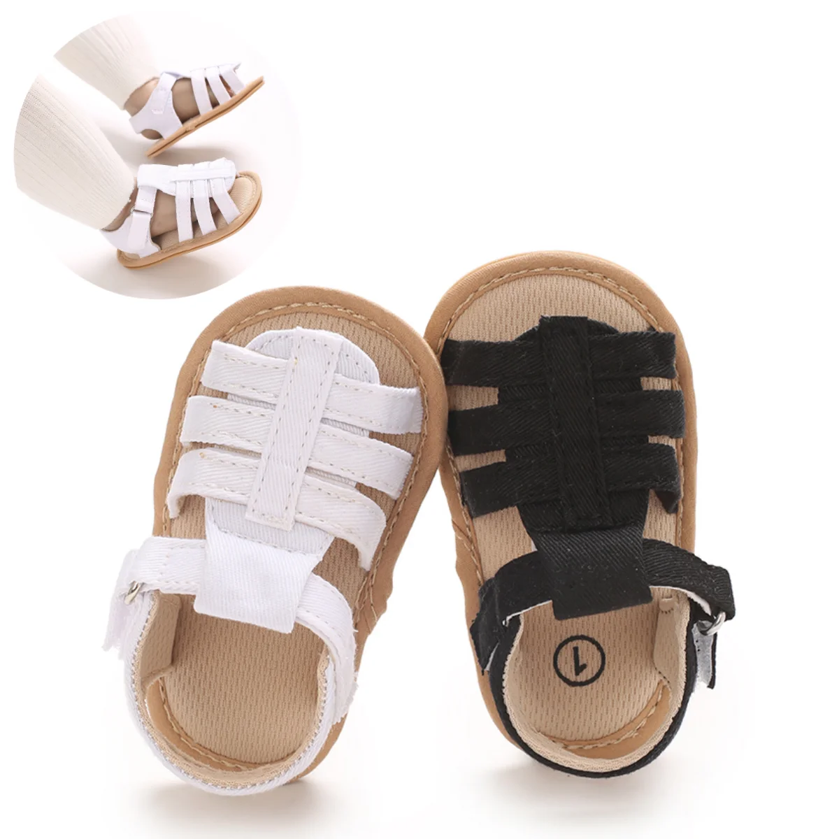 

New Baby Shoes First Shoes Newborn Boy Girl First Walkers Indoor Non-slip Baby Sandals Rubber Sole Sandal