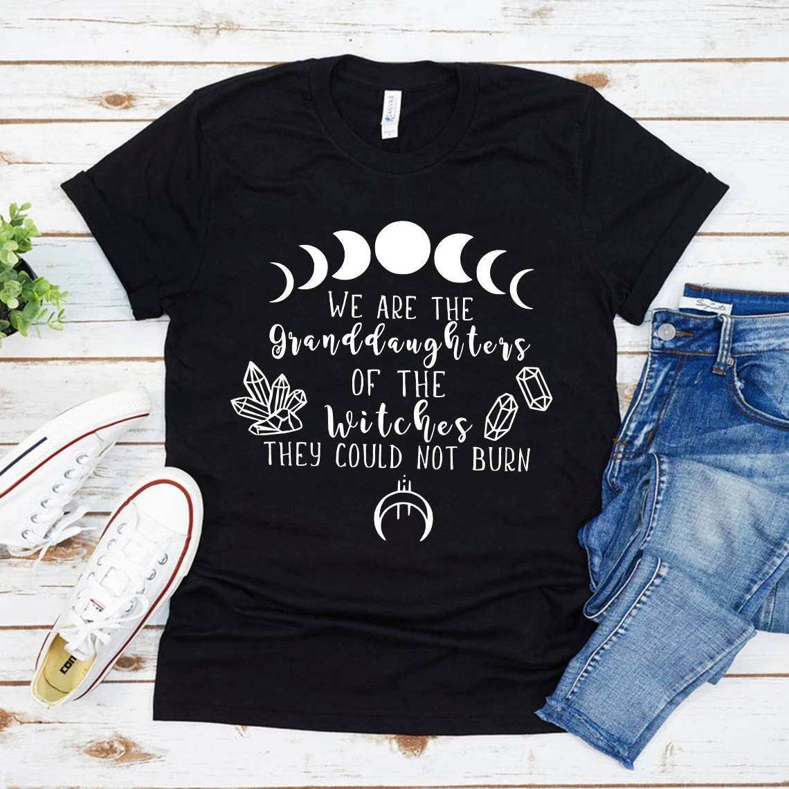 We Are The Granddaughters of The Witches You Could Not Burn Unisex T-Shirt Salem Witch Shirt Mystical T Shirts Harajuku Tees Top