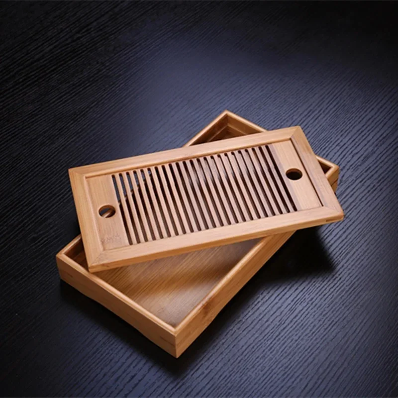 Bamboo Tray High Quality 25*14*3.5cm Chinese Solid Tea Tray Household Tea Board Chahai /Tea Table WF