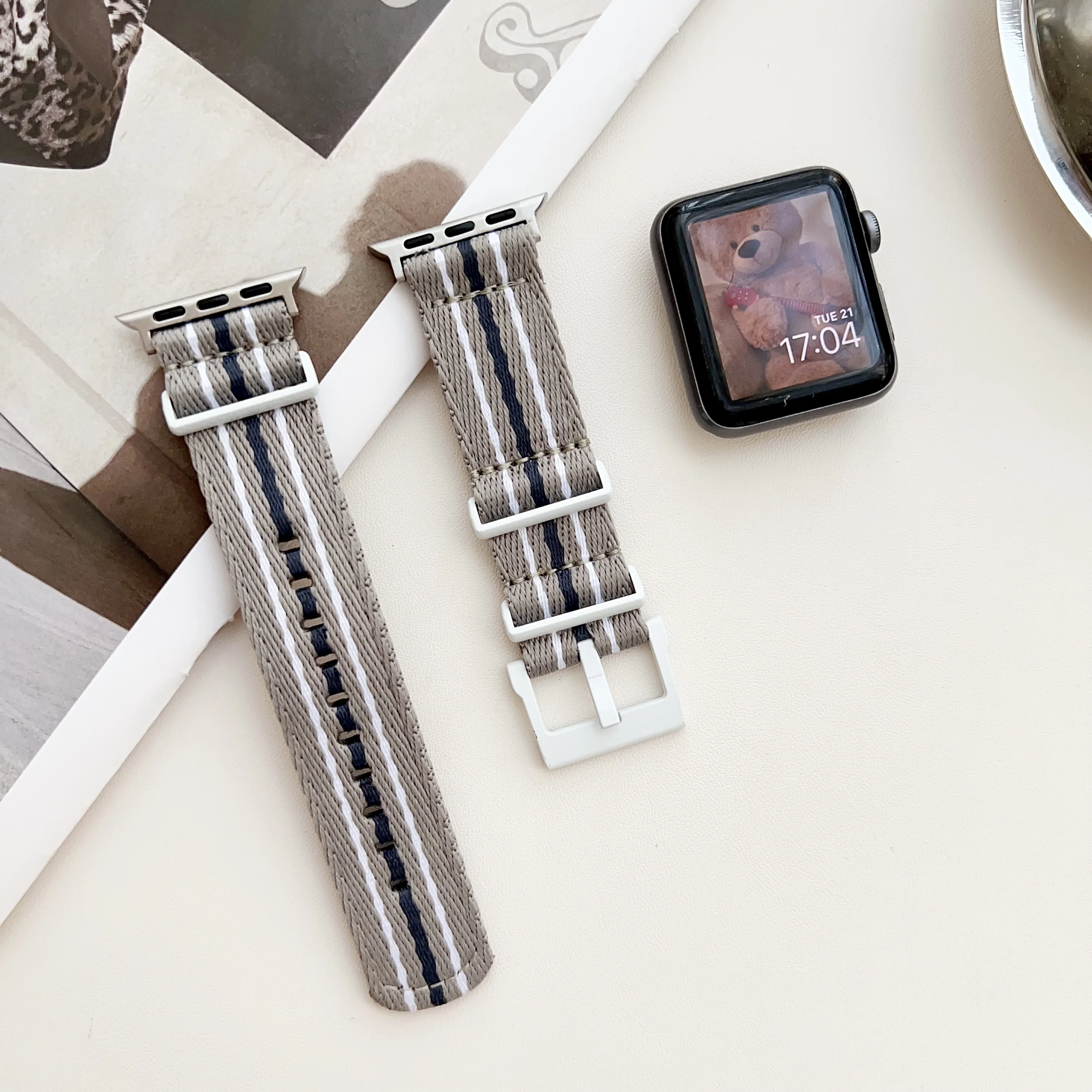 Нейлоновый ремешок для apple iwatch9 8/7 42/44/45 мм, нейлоновый ремешок для запястья Ultra 8 49 мм