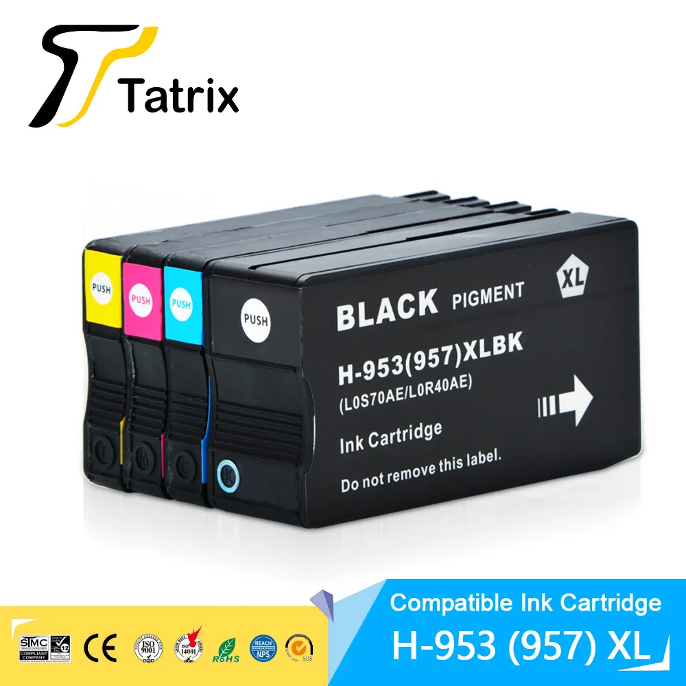 Tatrix For HP 953XL 957XL Full compatible Ink Cartridge For HP OfficeJet Pro 7720/ 7730/7740/8210/ 8218/8710/8715/ 8718 Printer