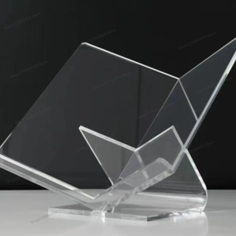 For modern simple acrylic transparent bookshelf ornament office TV cabinet bookcase study living room desktop decoration