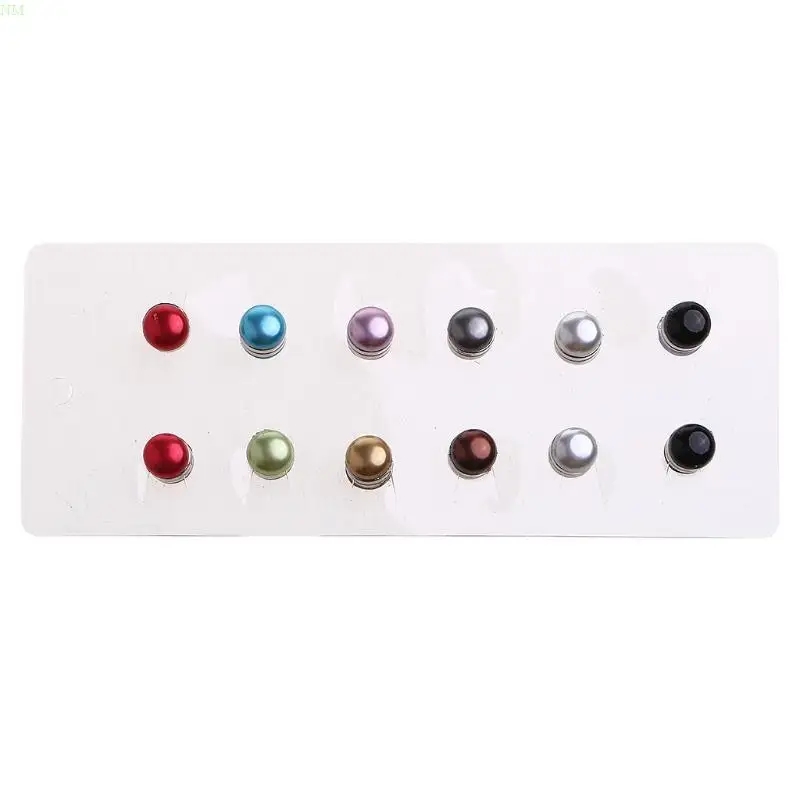 12pcs Safe Hijab Brooch Strong Metal Plating Pearl Hijab Clip Luxury Accessory No Hole Pins Magnet Brooches